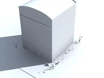 Low poly city block 20 Low-poly 3D model