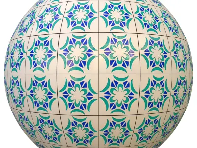 tile patterned 68-seamless-4k-pbr  3D model