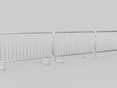 Fence Barrier Crowd Control 2 3D model