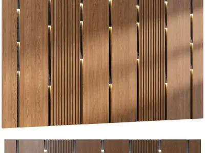 3d model of wall panel 0341-shpon 3D model