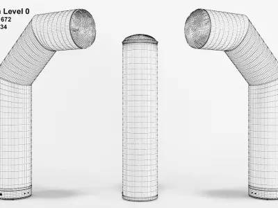 Zip-Off 1000-96 inflatable arch Axion 3D model