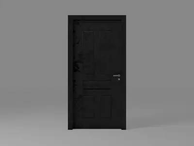 Door Wood PBR Low Poly Low-poly 3D model
