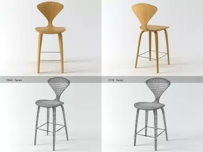 Cherner barstool 3D model