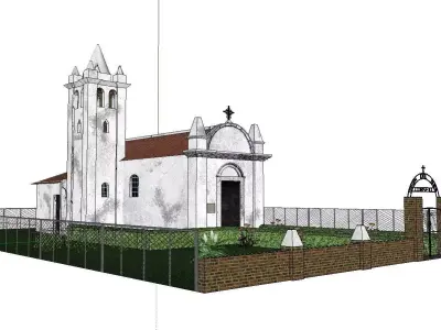 Architecture-Religion-God-Culture-Temple-0113 church with roof 3D model