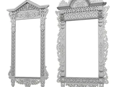 Carved frame 3D model