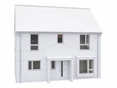 Neighborhood Houses P13 Low-poly 3D model