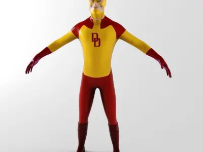 Daredevil Rigged Model 3D model
