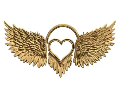 Wings Printable carved decor 18 3D print model