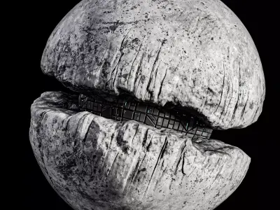 Death Moon Sci Fi Planet Base Low-poly 3D model