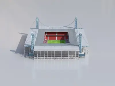 RheinEnergieStadion Cologne Euro 2024 Low-poly 3D model