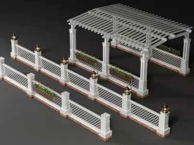 Garden pergola 3D model