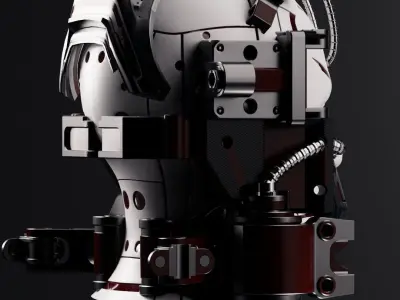 Sci-fi Character Cyborg 003 3D model