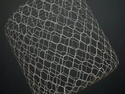 Fine Interwoven Wire Chain Link Mesh PBR SEAMLESS Texture