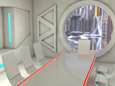 Sci Fi Office 3D model