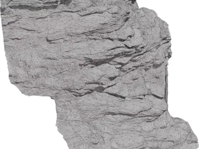 Realistic Cliff Wall Rock  Low-poly 3D model