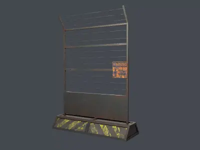 Concrete RoadBlock Barrier Barricade 3D model