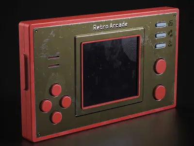 Retro Arcade Pocket Game Low-poly 3D model