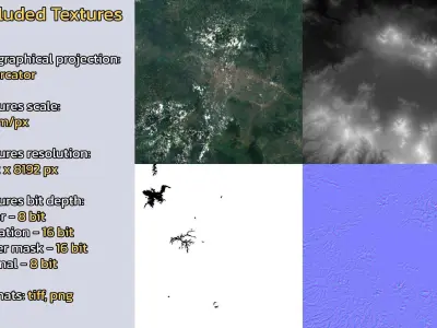 Bandung Indonesia City Landscape 3D Model 3D model