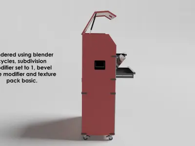 Garage 46inch tool cabinet 3D model