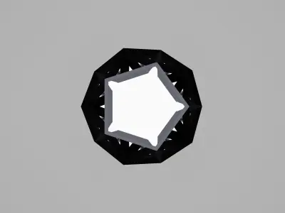 Reversed Pawn Chandelier Low-poly 3D model