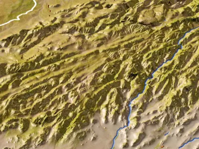 Afghanistan High Resolution 3D Relief Maps 3D model