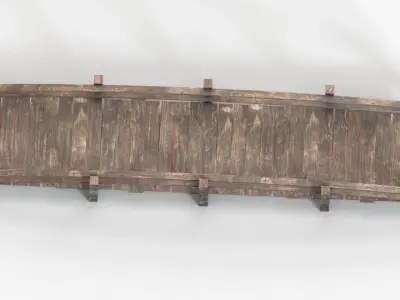 wood  bridge 2 Free low-poly 3D model