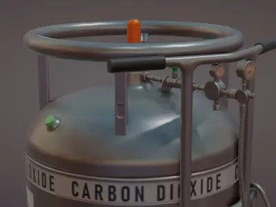 Gas tank Low-poly 3D model