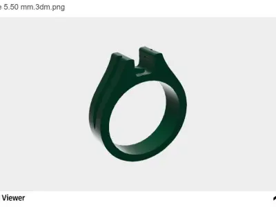 Men Ring With Diamond Cut Center 3D print model