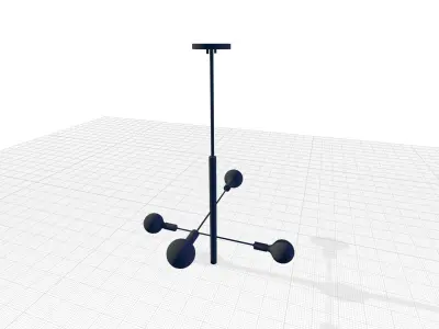 Christopher Sputnik Modern Linear Chandelier 3D model