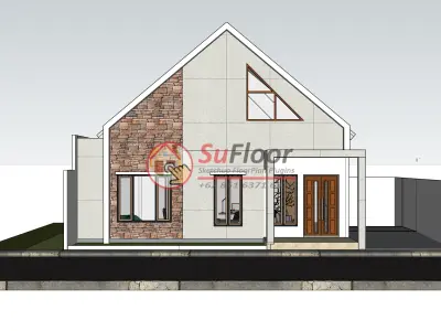 House 7x13m code 490- Sketchup 3D model 3D model 3D model