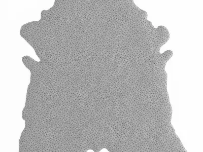 European Handmade Cowhide Rug 3D model