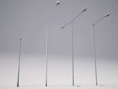 Streetlight Lanterns Low-poly 3D model