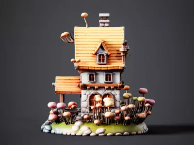 Medieval Fantasy House 01 3D model