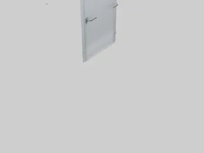 Transparent door model Low-poly 3D model