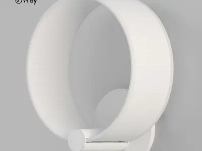 Modern bedside wall light in acrylic and metal 3D model