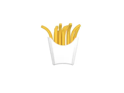 French Fries v2 003 Low-poly 3D model