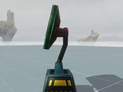 Sci Fi Futuristic Screen and Display Low-poly 3D model