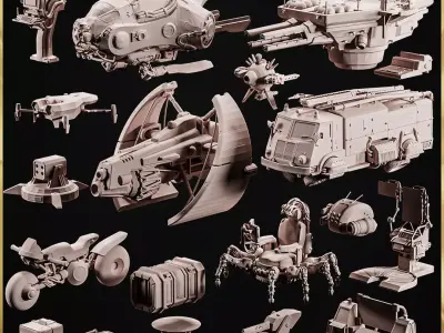 20 Different Galactic Space Pack STL Collection 3D print model