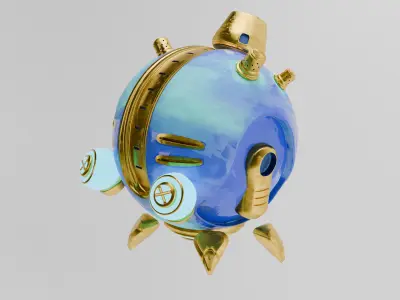 Animation Sci Fi Robot Game asset 3D model