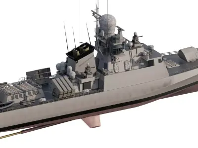 DETAILED GREEK NAVY CORVETTE 3D model