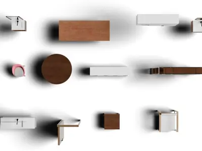 Low Poly Furniture Pack Free low-poly 3D model