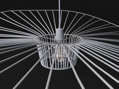 Straw Hat Lamp 3D model