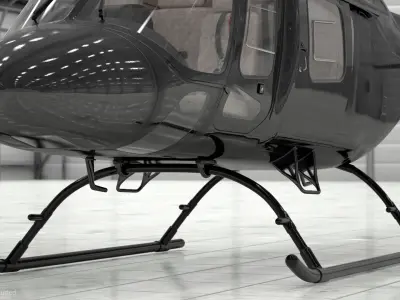  Civil Utility Helicopter Black 