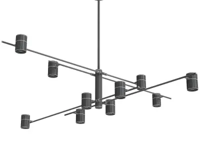 Casa 2 modern pendant light - gold 3D model