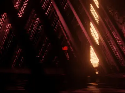 Game Environment Lost World with Animation Low-poly 3D model