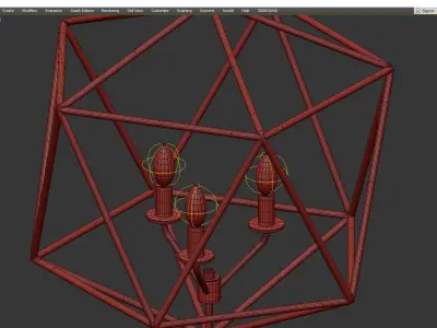 ASTRID CHANDELIER Low-poly 3D model