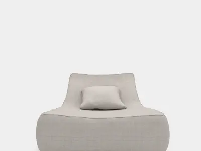 Cozy chaiselongues for indoor and outdoor 3D model