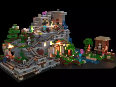Lego Minecraft Low-poly 3D model