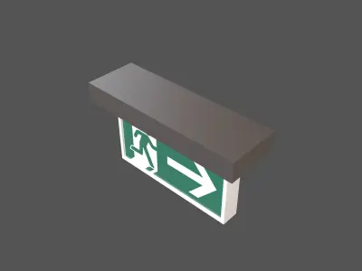 Exit Sign v1 Pack Vol 1 Low-poly 3D model