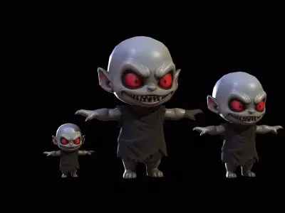 ChibiManiac5Pack1 Low-poly 3D model